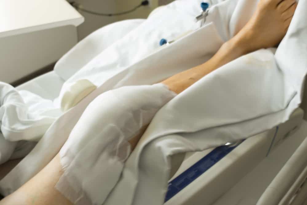 Women Elevating Legs After Surgery
