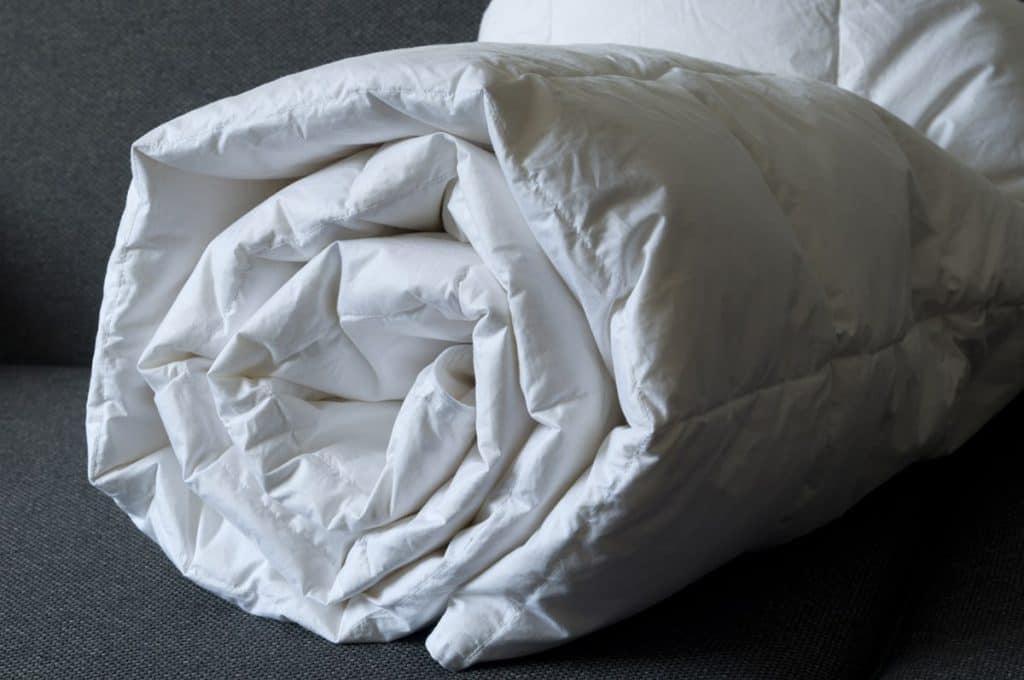 White Rolled Comforter