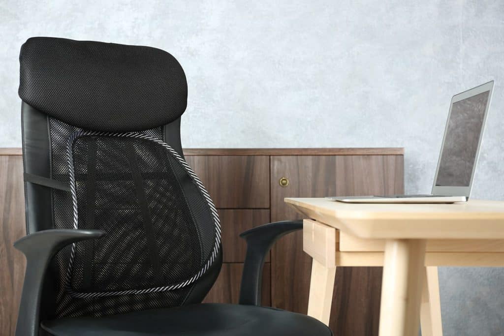 Lumbar Support Pillow on Office Chair