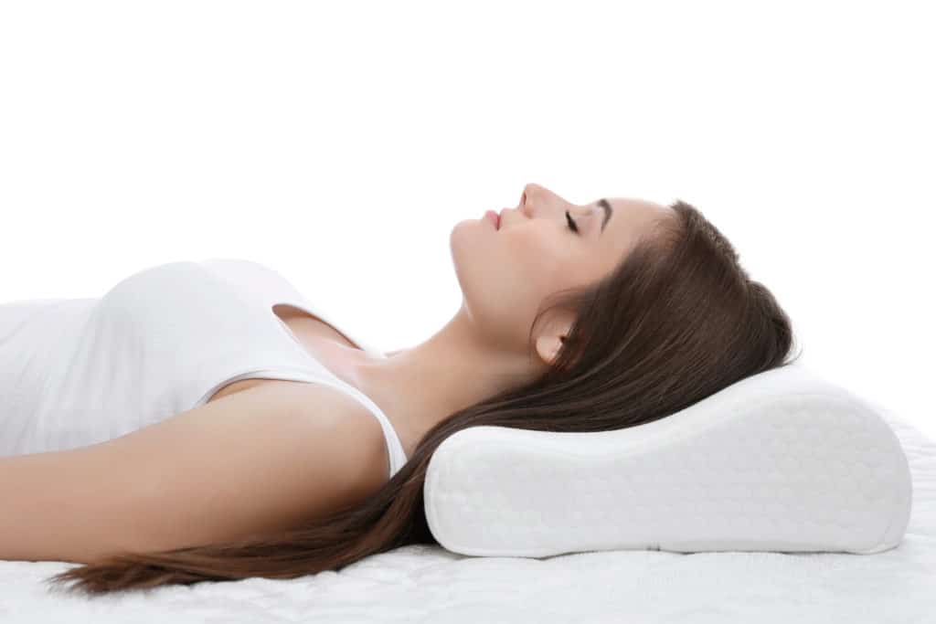 Women Sleeping with Orthopedic Pillow