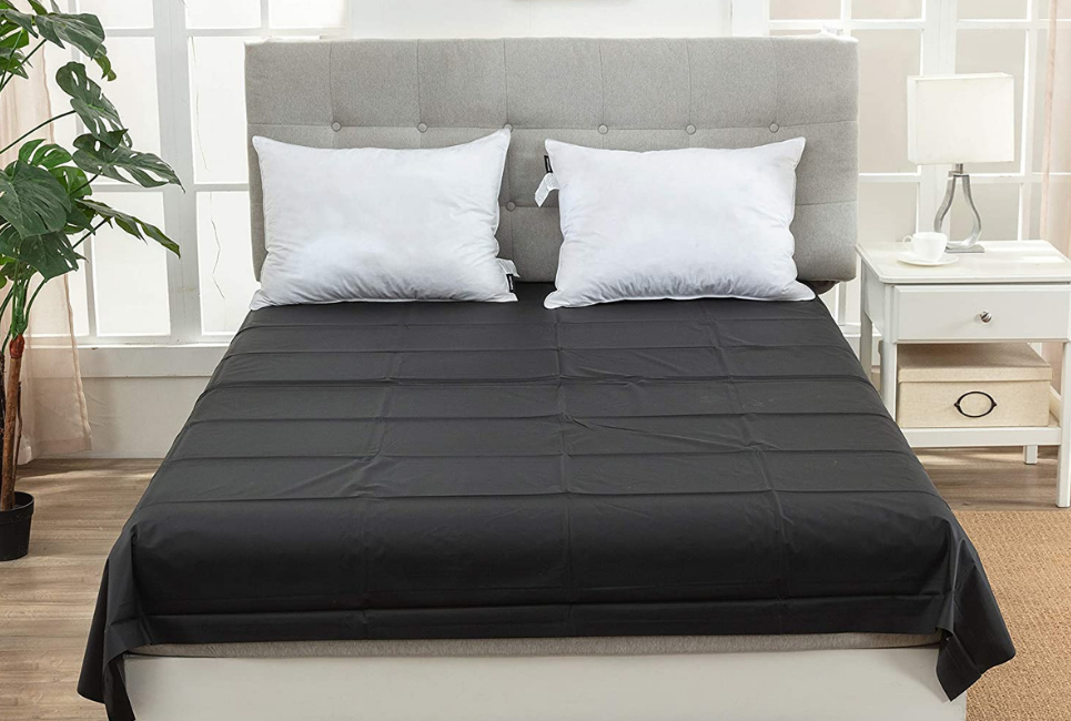 black best latex sheets on modern bed