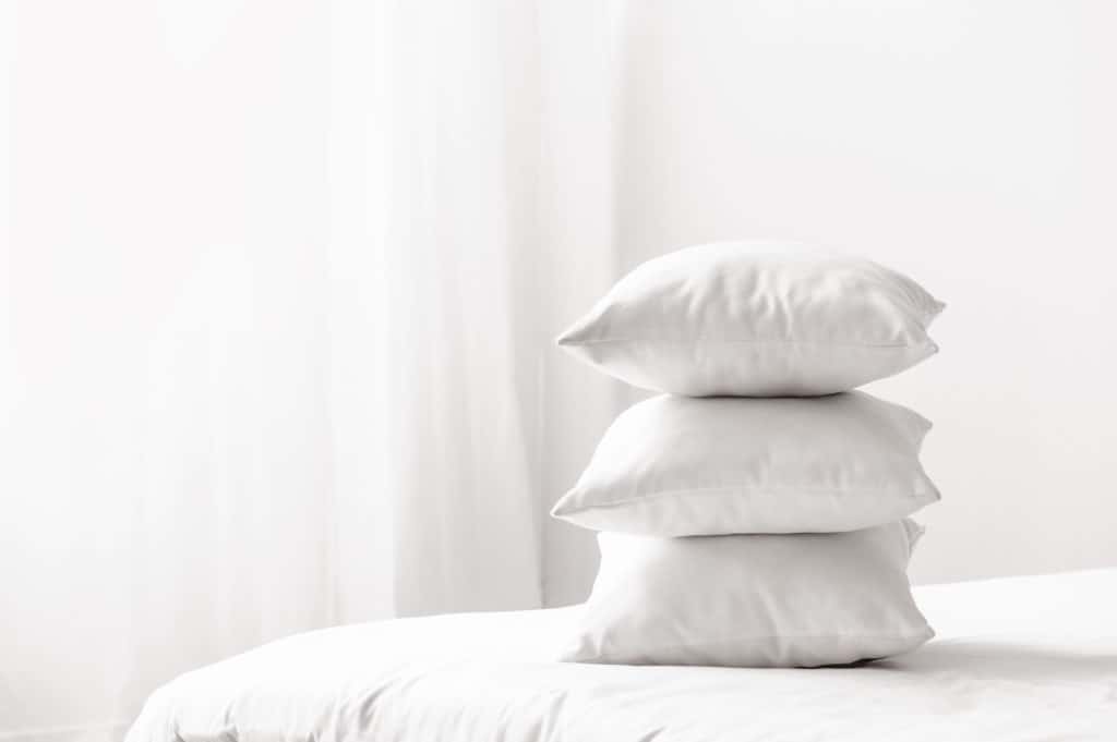 Soft Pillows on Cozy Bed