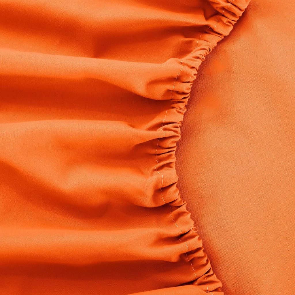 elastic corner of orange fitted sheet