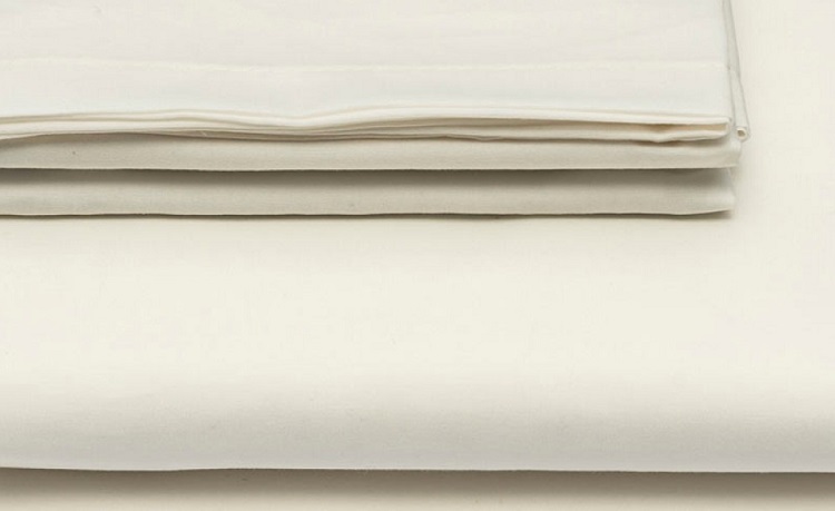 Boyd Flotation Waterbed Sheets in Cream Color Folded