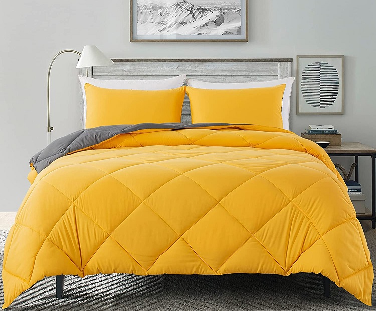 Decroom Mustard Yellow Comforter Set