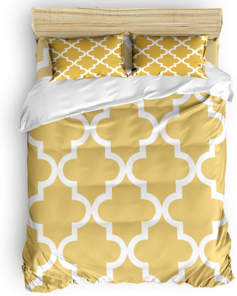 Pattern bedding yellow