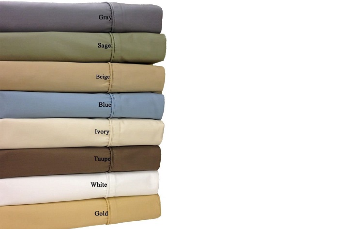 Royal Hotel Waterbed Sheets folded in multiple colors