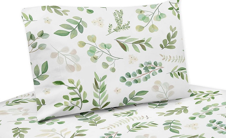 botanical sheet set and pillowcase
