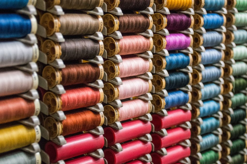many various colors of threads