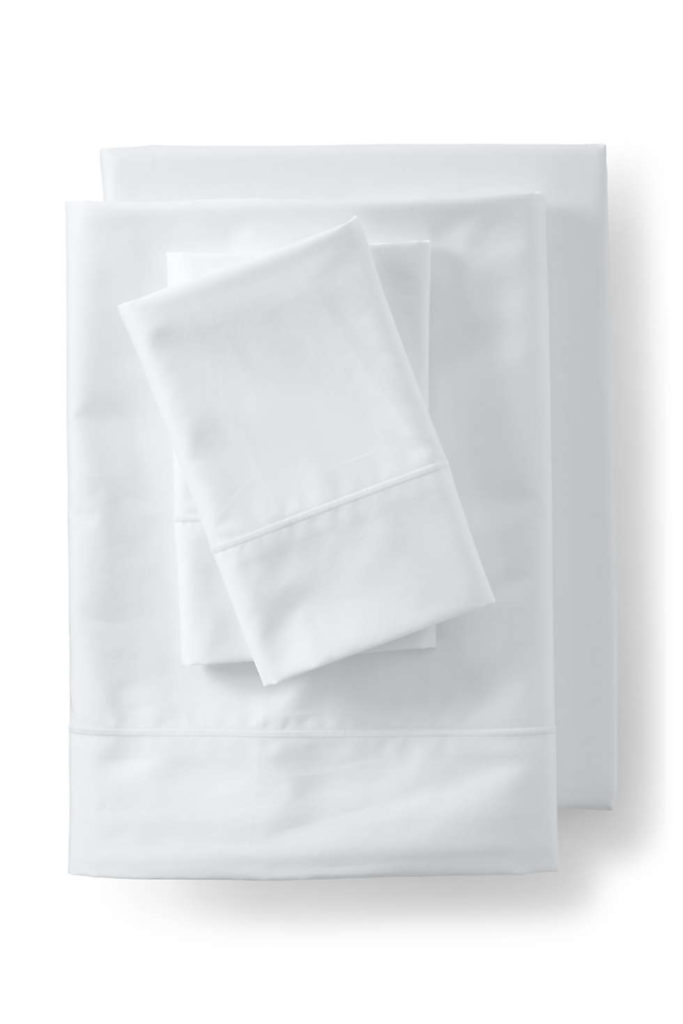 white folded sheet set