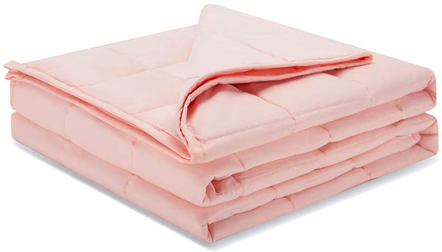 neatly folded pink blanket 1