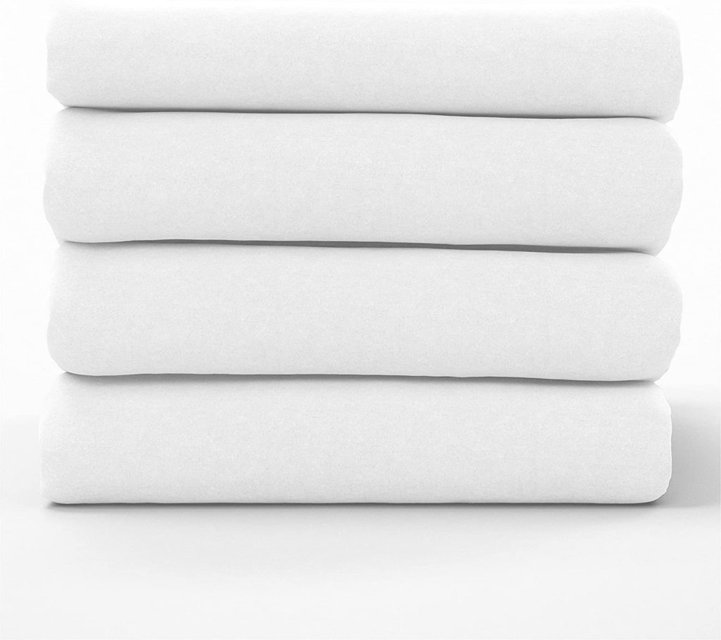 neatly folded white sheets