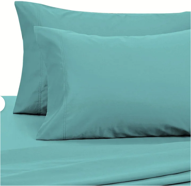 teal sheets and pillowcases